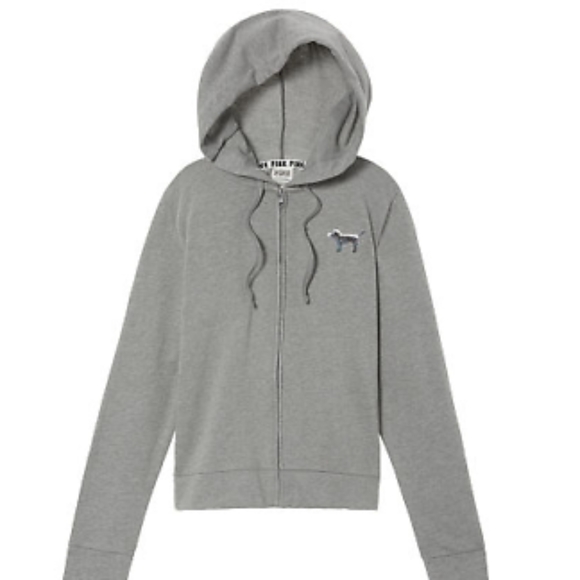 Victoria secret gray bling hoodie - Picture 2 of 4